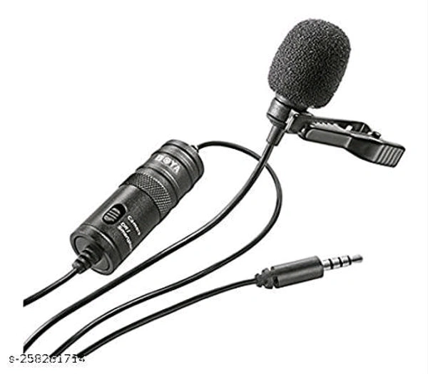 Boya BYM1 Omnidirectional Lavalier Condenser Microphone with 20ft Audio Cable (White) for Vlog, Video, Youtube for Smartphones, Mac, PC, tablet, Camera (BY-M1 WHITE - Free Size