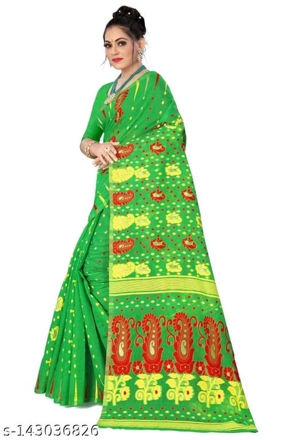 Cotton JAMDANI SAREE - Free Size