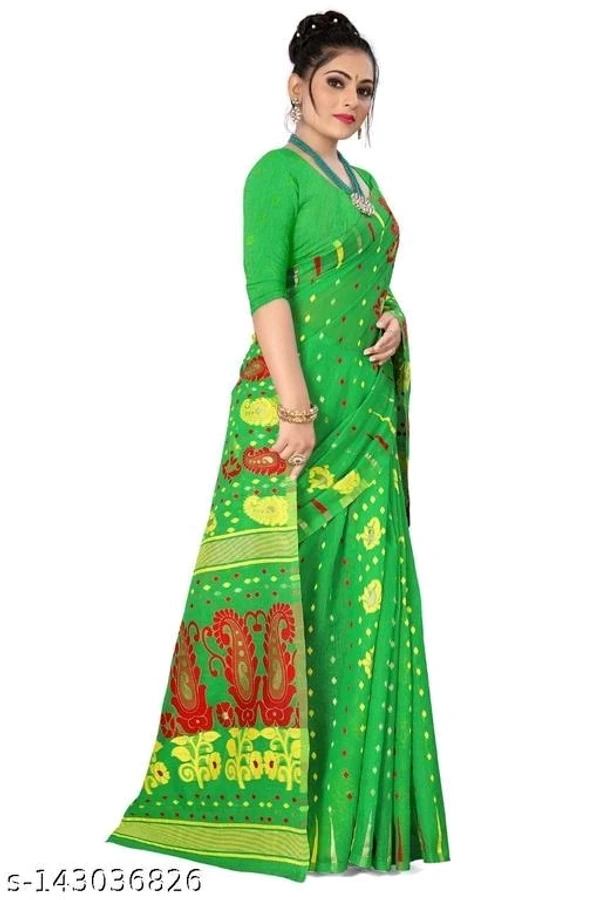 Cotton JAMDANI SAREE - Free Size