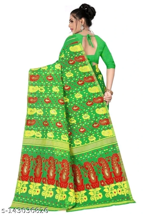 Cotton JAMDANI SAREE - Free Size