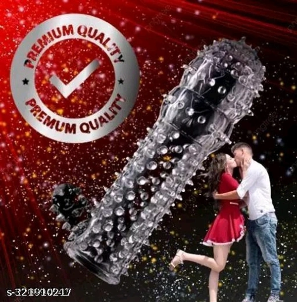 Crystal condom Silicon Diamond Extra Dotted Condoms silicon condom with extra fun for mand condom - Free Size