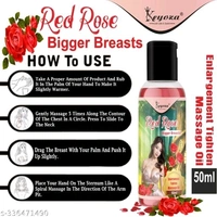 Keyoza Presents RED ROSE Bigger Breasts Enlargement Tighten Massage Oil Its Breast Growth & Tighten Massage Oil for Women- STRAWBERRY,RED ROSE OIL,COCONUT OIL,ALMOND OIL,SUNFLOWER OIL & FENUGREEK OIL Relieves Stress Caused by Wired Bra and Breast toner massage oil 100% - Free Size