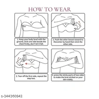 Backless Strapless Push up Bra for Women, U-Plunge Bra Reuseable Bra - S