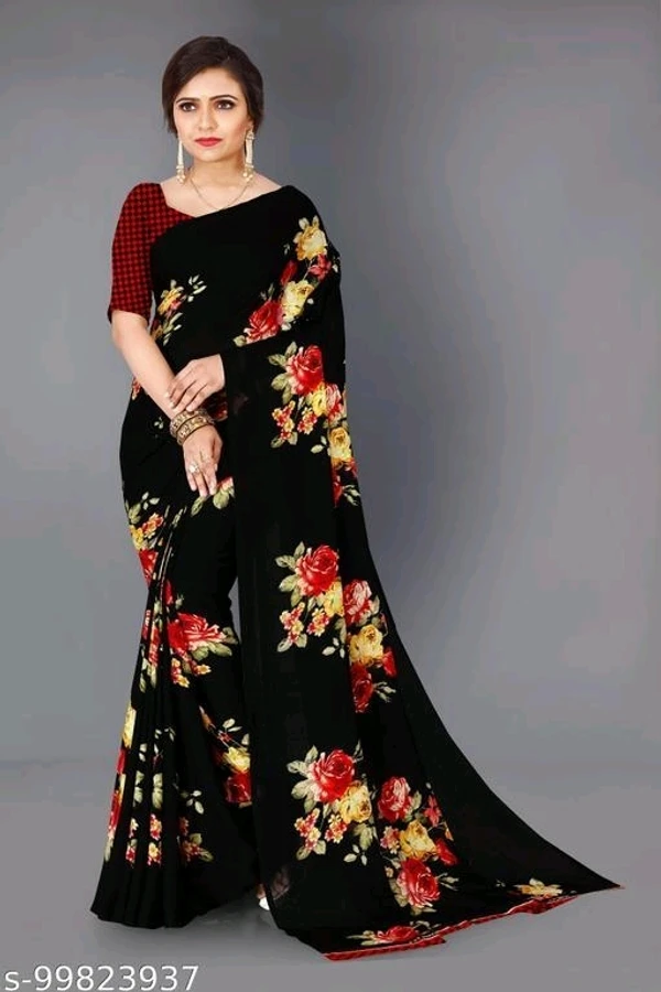 Daily Wear georgette Saree Without Blouse