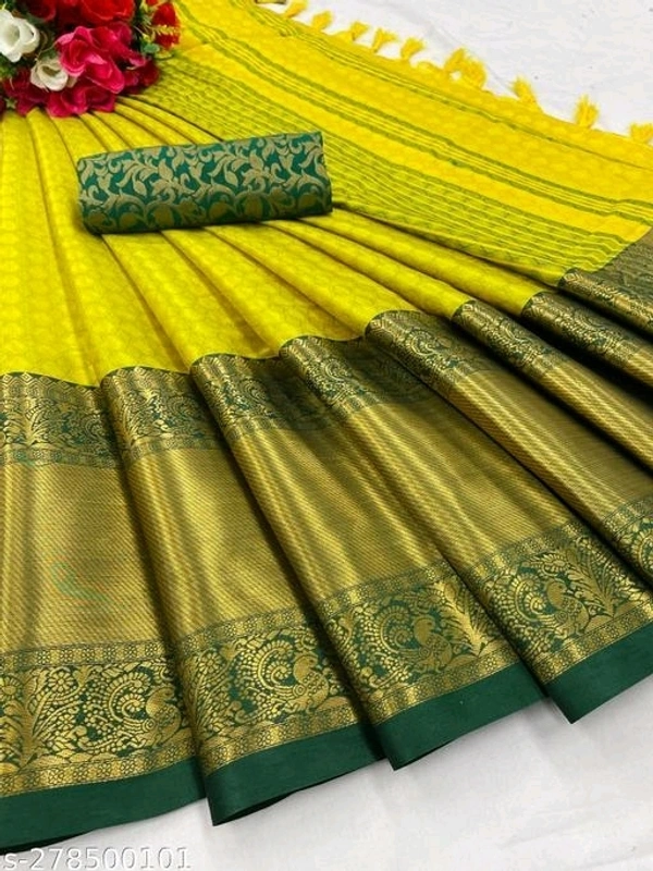 Sensational narayanpet sarees narayana pattu sarees - Free size, Lemon Yellow