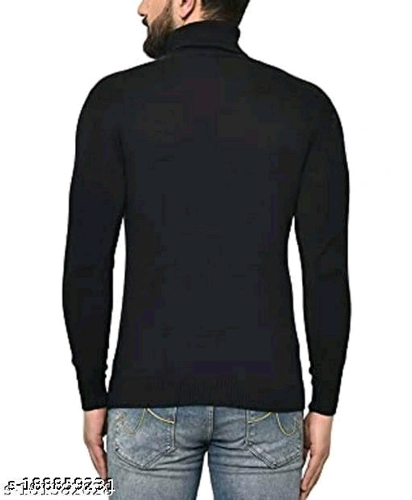 THE TINGE Jbi Oswal Men's Thermal Wear|Thermal Vest For Men And Boys|Men's Full Sleeve Solid High Neck Thermal Vest - Black, XXL
