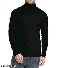 THE TINGE Jbi Oswal Men's Thermal Wear|Thermal Vest For Men And Boys|Men's Full Sleeve Solid High Neck Thermal Vest - Black, XXL