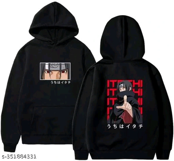PEZOZ Gojo Men Anime Casual Sweatshirt Hooded for Men Regular fit Jujutsu Sweatshirt Goku Satoru Fleece Black Full Sleeve - Black, XXL