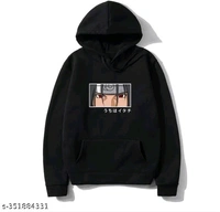 PEZOZ Gojo Men Anime Casual Sweatshirt Hooded for Men Regular fit Jujutsu Sweatshirt Goku Satoru Fleece Black Full Sleeve - Black, XXL