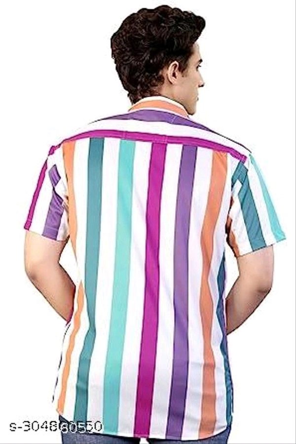 MOJILO MEN PRINTED LYCRA SHIRT - XL