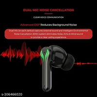 TUNIFI Premium Gaming Series P86 TWS 13mm HD Dynamic Driver, Touch Controls 5.2 - Free Size, Black