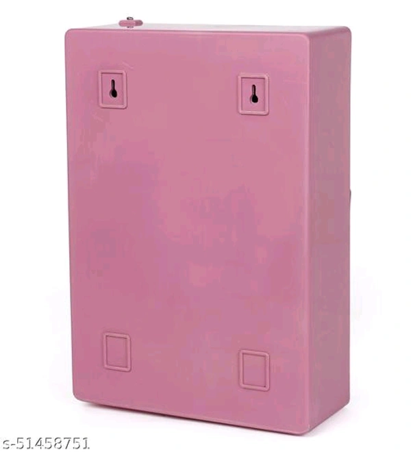 Zahab Single door Bathroom Cabinet with Mirror Door - Pink, Free Size