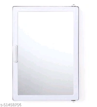 Zahab Single door Bathroom Cabinet with Mirror Door - White, Free Size