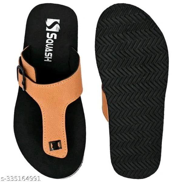 SQUASH EXTRA COMFORT MENS  CASUAL STYLISH  FLIPFLOPS - Rust, IND-8