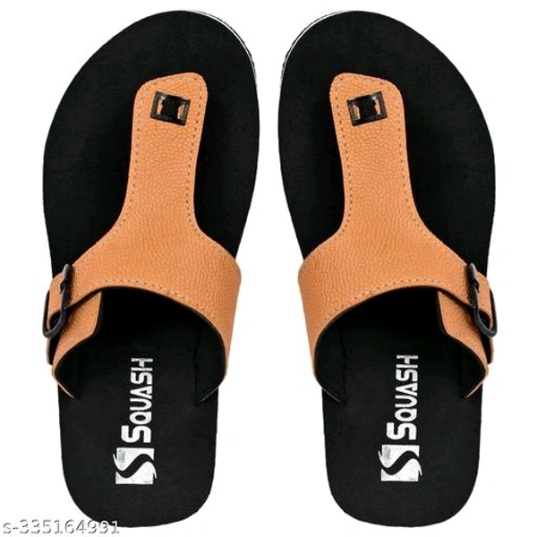SQUASH EXTRA COMFORT MENS  CASUAL STYLISH  FLIPFLOPS - Rust, IND-8