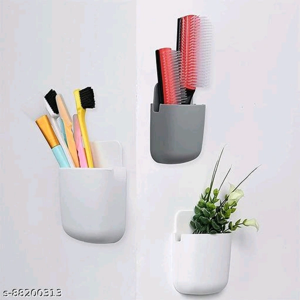MARVEL PRODUCTS 8 PCS PLUG HOLDER,   plug holder , MULTICOLOUR gel self-sticky Wall Mount AC/TV Remote holder, Mobile holder with charging hole with Strong Self Adhesive Tape Storage Box - Multicolor, Free Size