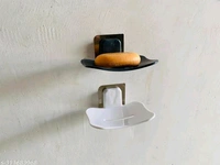 8PCS SET Kitchen/Bathroom Shelf/Paste-Brush Stand/Soap Stand/Bathroom Accessories  (White) - White, Free Size