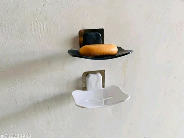 8PCS SET Kitchen/Bathroom Shelf/Paste-Brush Stand/Soap Stand/Bathroom Accessories  (White) - White, Free Size
