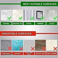 8PCS SET Kitchen/Bathroom Shelf/Paste-Brush Stand/Soap Stand/Bathroom Accessories  (White) - White, Free Size