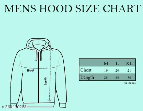 MENS ANIME BACK PRINTED HOODIES 220 GSM FLEECE - Black, M