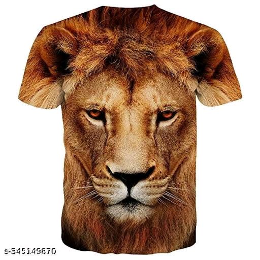 3D LION PRINT TSHIRT