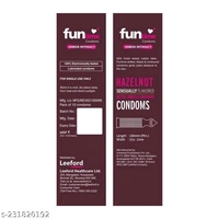 Funtime Hazelnut flavoured lubricated dotted, ribbed and contoured condom – pack of 3 (10pcs each - Free Size