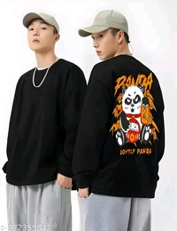 Full Sleeve Oversized T-shirt for Men - Black, S