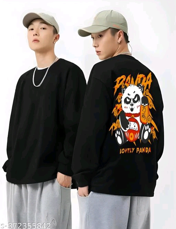 Full Sleeve Oversized T-shirt for Men - Black, S