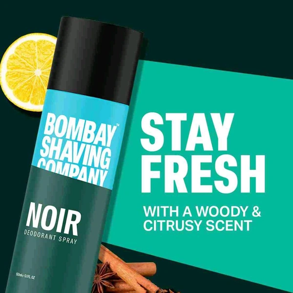BOMBAY SHAVING COMPANY Noir deo 150ml | Deodorant Spray - For Men (Pack Of 3) Buy 2 Get 1 Free  - Free Size