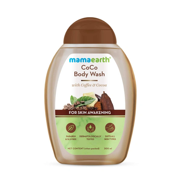 Mamaearth CoCo Body Wash With Coffee & Cocoa, Shower Gel For Skin Awakening – 300 ml Buy 1 Get 1 Free  - Free Size