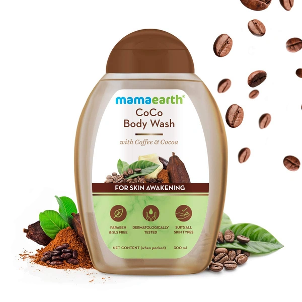 Mamaearth CoCo Body Wash With Coffee & Cocoa, Shower Gel For Skin Awakening – 300 ml Buy 1 Get 1 Free  - Free Size