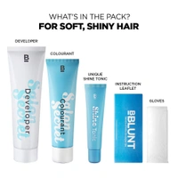 BBlunt Bblunt Salon Secret High Shine Crème Hair Colour, 100g - 4.31 (Coffee Natural Brown) With Shine Tonic, 8ml Buy 2 Get 1 Free  - Free Size, Coffee Natural Brown