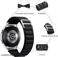 EDNITA 22mm SmartWatch Strap With Alpine Loop For Noise Colorfit Ultra/Oneplus 46mm/Samsung Galaxy Watch 3 45mm/ S/S Pro/ & With All 22mm Watches-Starlight-Only Strap-Pack Of 1  - Free Size
