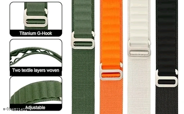 EDNITA 22mm SmartWatch Strap With Alpine Loop For Noise Colorfit Ultra/Oneplus 46mm/Samsung Galaxy Watch 3 45mm/ S/S Pro/ & With All 22mm Watches-Starlight-Only Strap-Pack Of 1  - Free Size