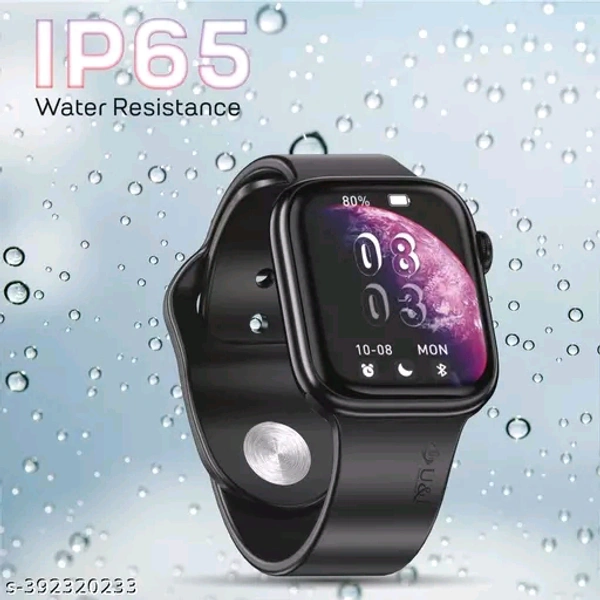 U&I U&i Infinity Series Smart Watch 2.1" Display with Bluetooth Calling and IP65 Water Resistance (Black) - Free Size