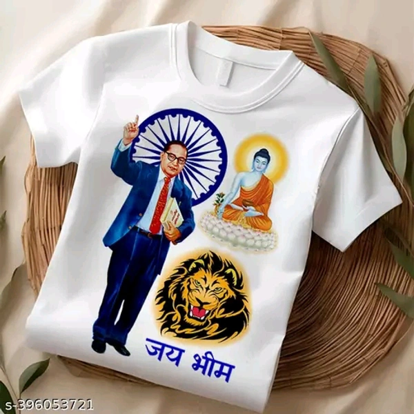 Ambedkar Printed Unisex Tshirt For Boys And Girls - White, 15-16 Years