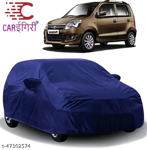 Carigiri Blue Car Body Cover For Maruti Suzuki Wagon R(Triple Stitched,Mirror Pocket,Dustproof,UV Resistant)(Models-2010, 2011, 2012, 2013, 2014, 2015, 2016, 2017, 2018)