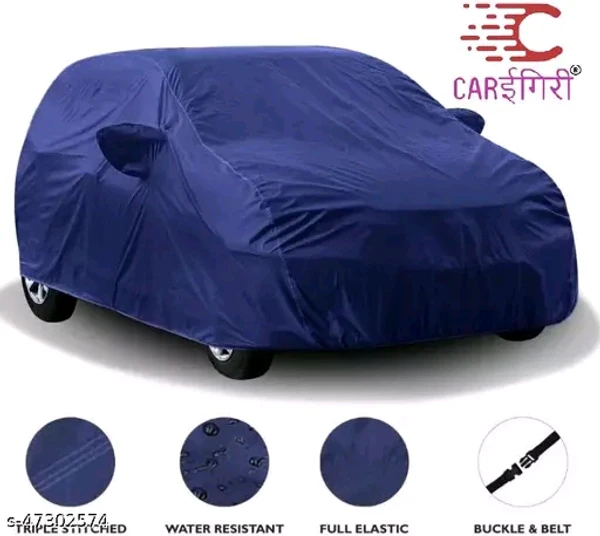 Carigiri Blue Car Body Cover For Maruti Suzuki Wagon R(Triple Stitched,Mirror Pocket,Dustproof,UV Resistant)(Models-2010, 2011, 2012, 2013, 2014, 2015, 2016, 2017, 2018) - Free Size