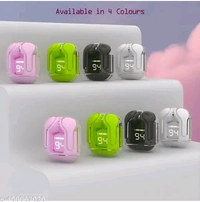 HM WORLD T12 Max WT Wireless Earbuds with Bluetooth 5.3 (Black, Green, Purple, SKY BLUE, White, In the Ear) - Free Size
