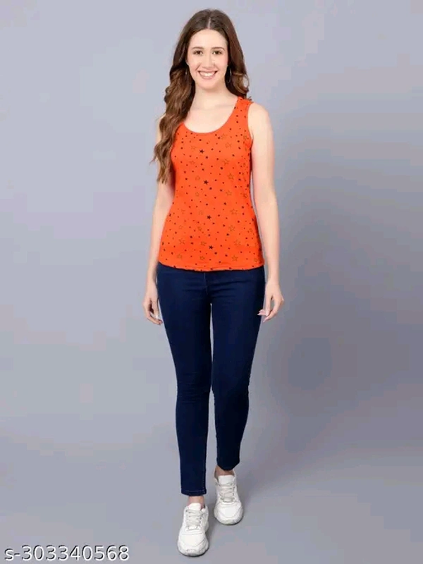 Volex Sleeveless Printed Tank Top for women and Girls | Tank top for Women  | Casual top for Women (Pack Of 2) - 1️⃣, XS