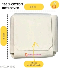 Cotton Roti Cover Cloth, Double Layer Roti Clothes Wrap, Chapati Cover with Flaps Cloth for Chapati Hot Case Kitchen Roti Rumal roti Cloth, Sandwich Wrap Cloth for Tiffin - Free Size