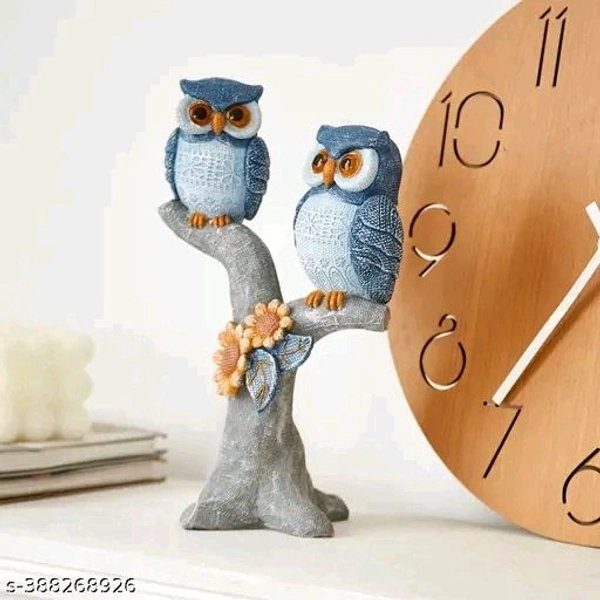 Aarnav Owl Statue for Home Decor Accents Living Room Bedroom Cute Owl Figurines for Shelf Coffee Table Decor, Christmas Birthday Owl Lovers Gift - Free Size