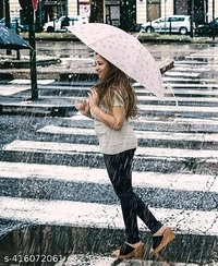 Polka Dot Umbrella | Foldable Mini Cute & Small Umbrella | UV Sun and Rain Protection Umbrella | Travel Accessories | Umbrella for Children, girls and Boys | Photoshoot Chhata | Chhata Umbrella 1 Pcs - Free Size, White