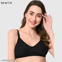 Bewild Full Coverage Backless Cotton Bra for Women and Girls Ladies Casual Non Padded Everyday t-Shirt Fancy Non Wired/Adjustable Supported Bra/Transparent Strap & Band Free - 1️⃣, 28C
