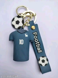 Will Vision Grey 3D Mbapppe Jersey Keychain Keyring Football Keychain For Car Bike Home School Bags Keychain For Best Gift Football Fans - Grey, Free Size