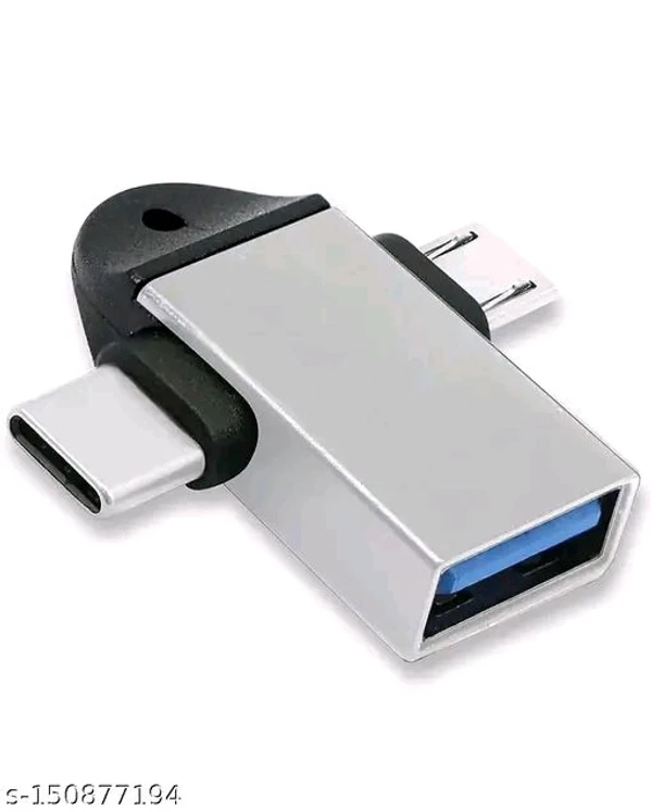 menaso USB Type C, Micro USB OTG Adapter  (Pack of 1)