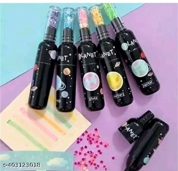 JUST NIDZ Space Bottle Shape Highlighters | Set Of 6 Shades with Stick Notes for Kids - Free Size, Multicolor