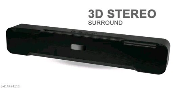 Best Quality Latest Soundbar Wireless Speaker with Extra Bass & Hi-fi Stereo Sound Quality | Upto 6H Playtime Non-Stop Music | Fast Charging with Mobile Stand & Multi-Connect Easy to Carry with 2400 mAH battery - Free Size