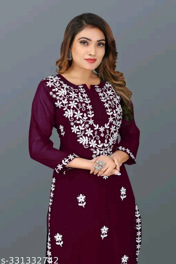  Designer Fabulous Kurti For Women - Purple, S