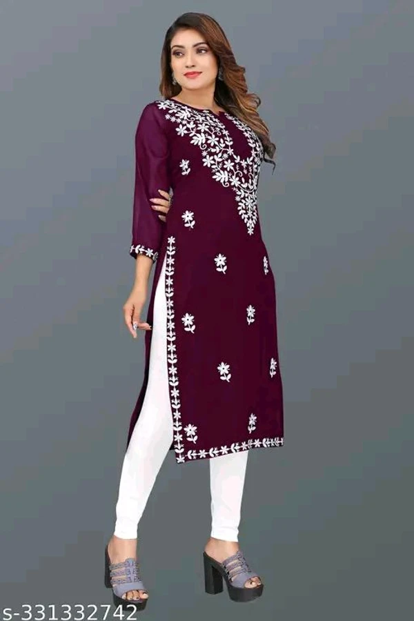  Designer Fabulous Kurti For Women - Purple, S